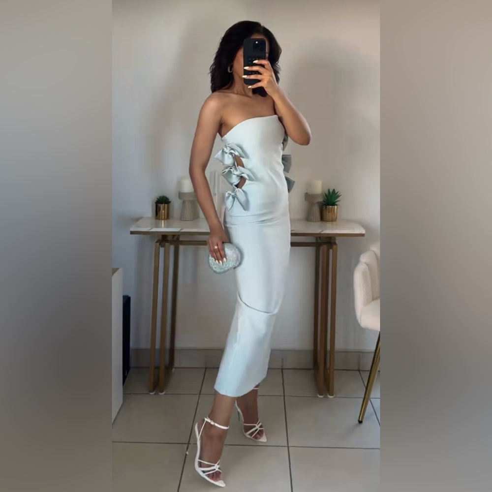 NWT Zara Bow midi dress - Picture 14 of 16